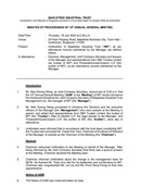 Minutes of Proceedings of 14th Annual General Meeting